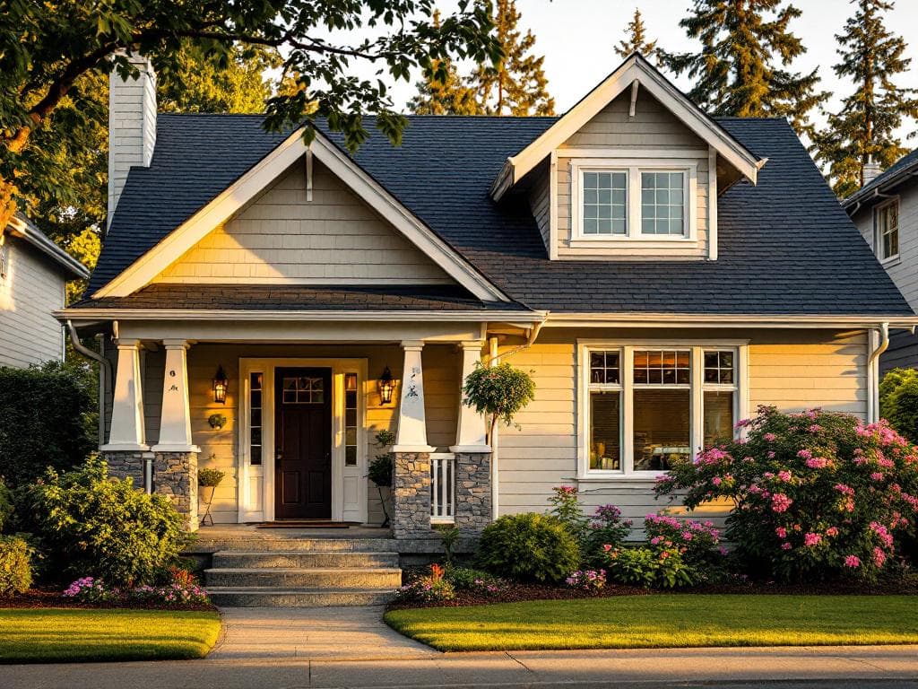 Attractive suburban home with excellent curb appeal featuring a new roof and landscaped front yard