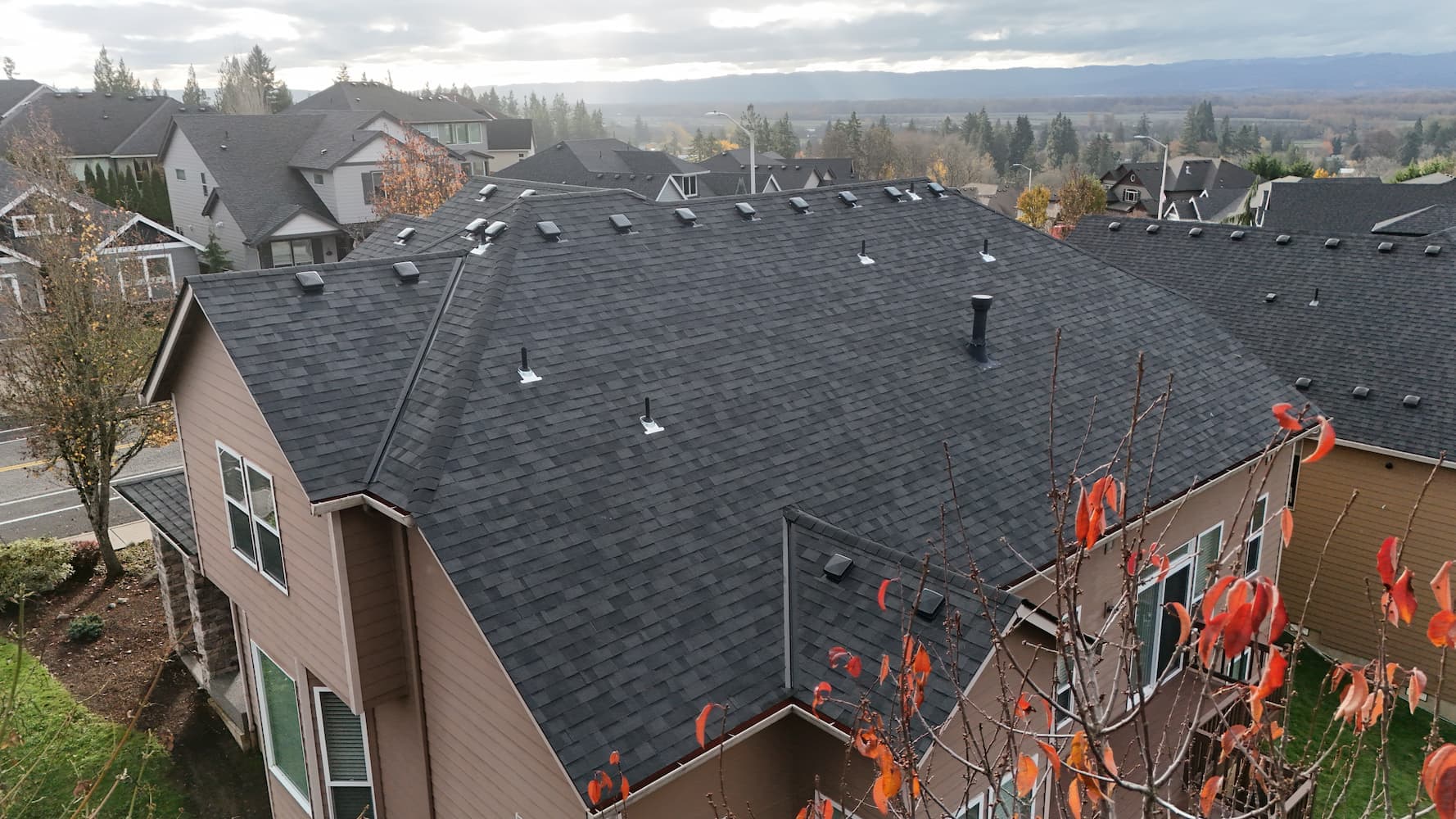 Final result of professional roof replacement project