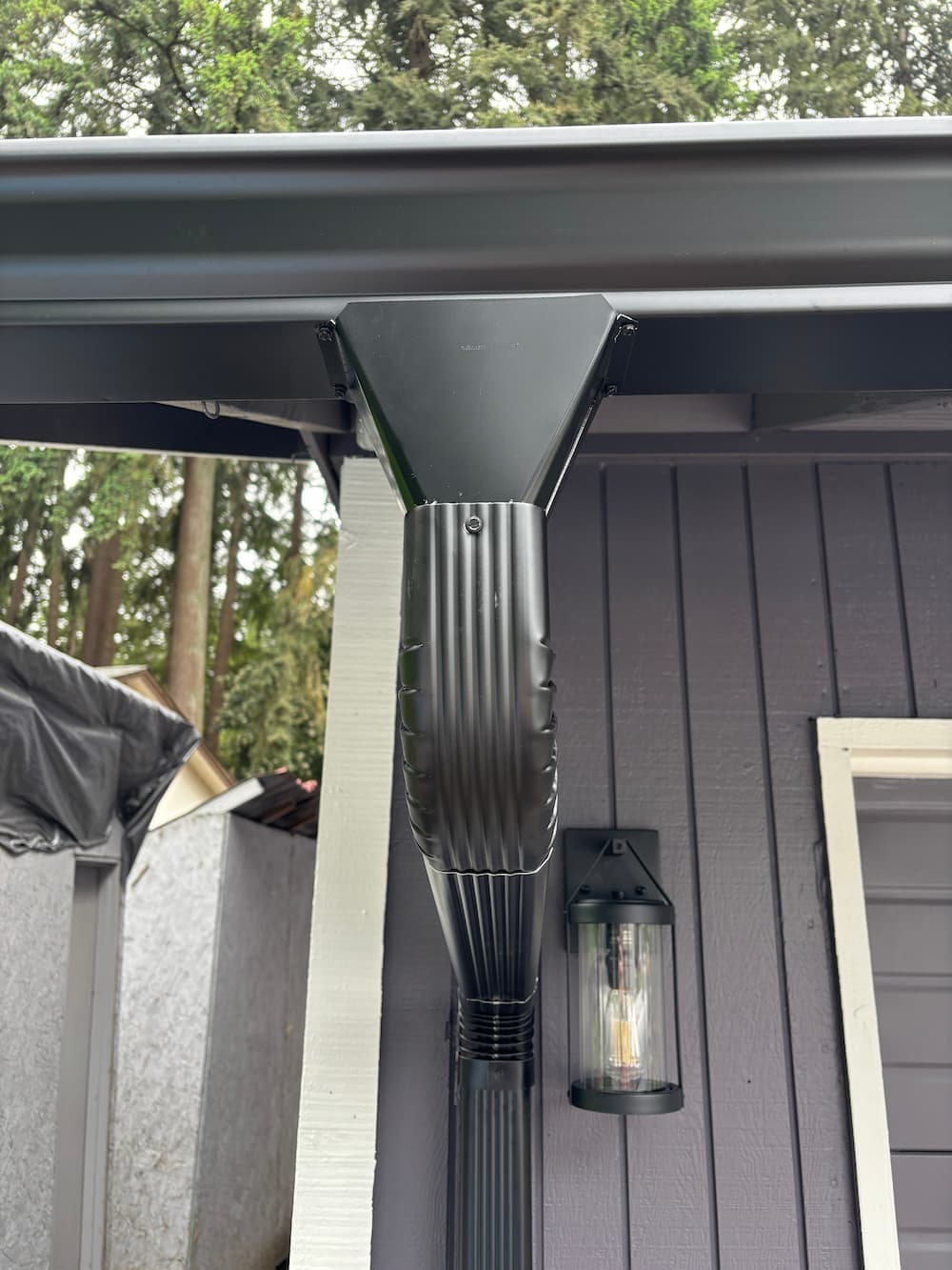 Gutter contractor Vancouver black aluminum gutter installation residential Clark County