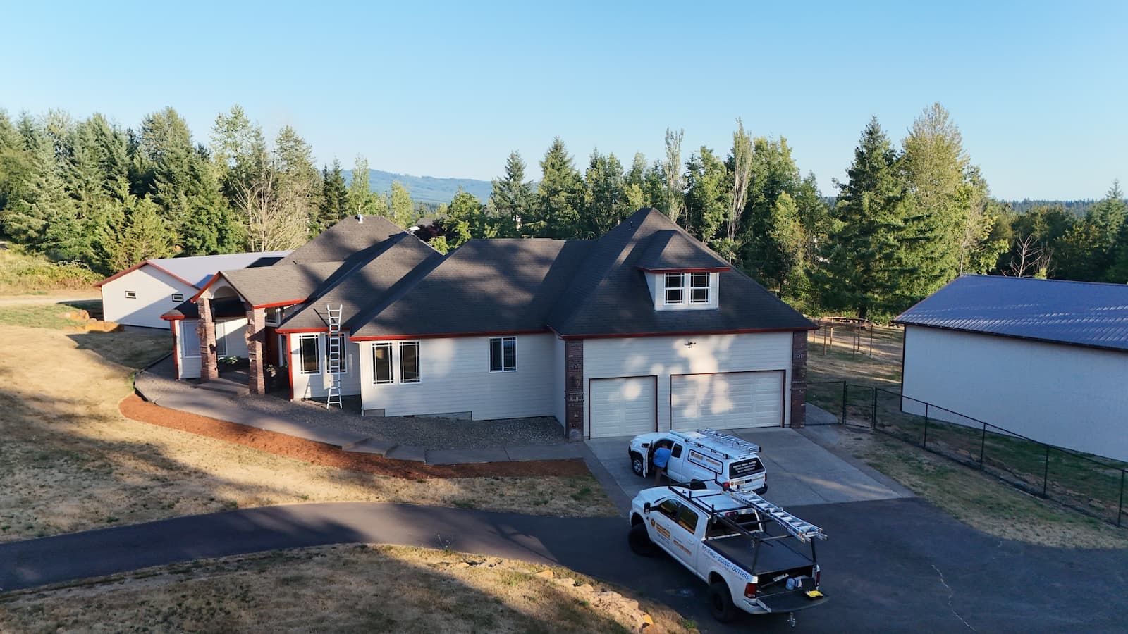 Licensed gutter contractor Vancouver seamless aluminum gutter protection installation Camas WA