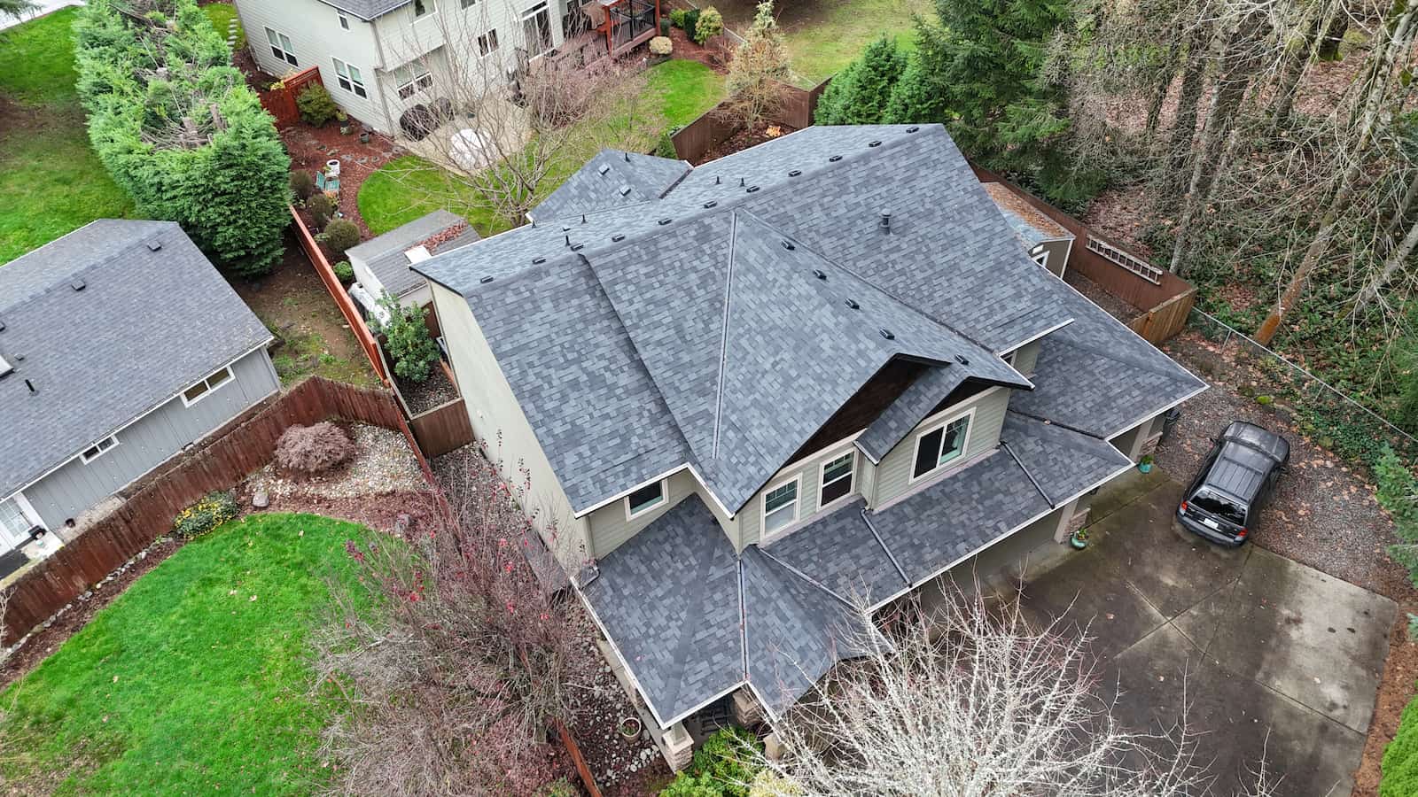 New asphalt shingle roof installation in Beaverton, OR