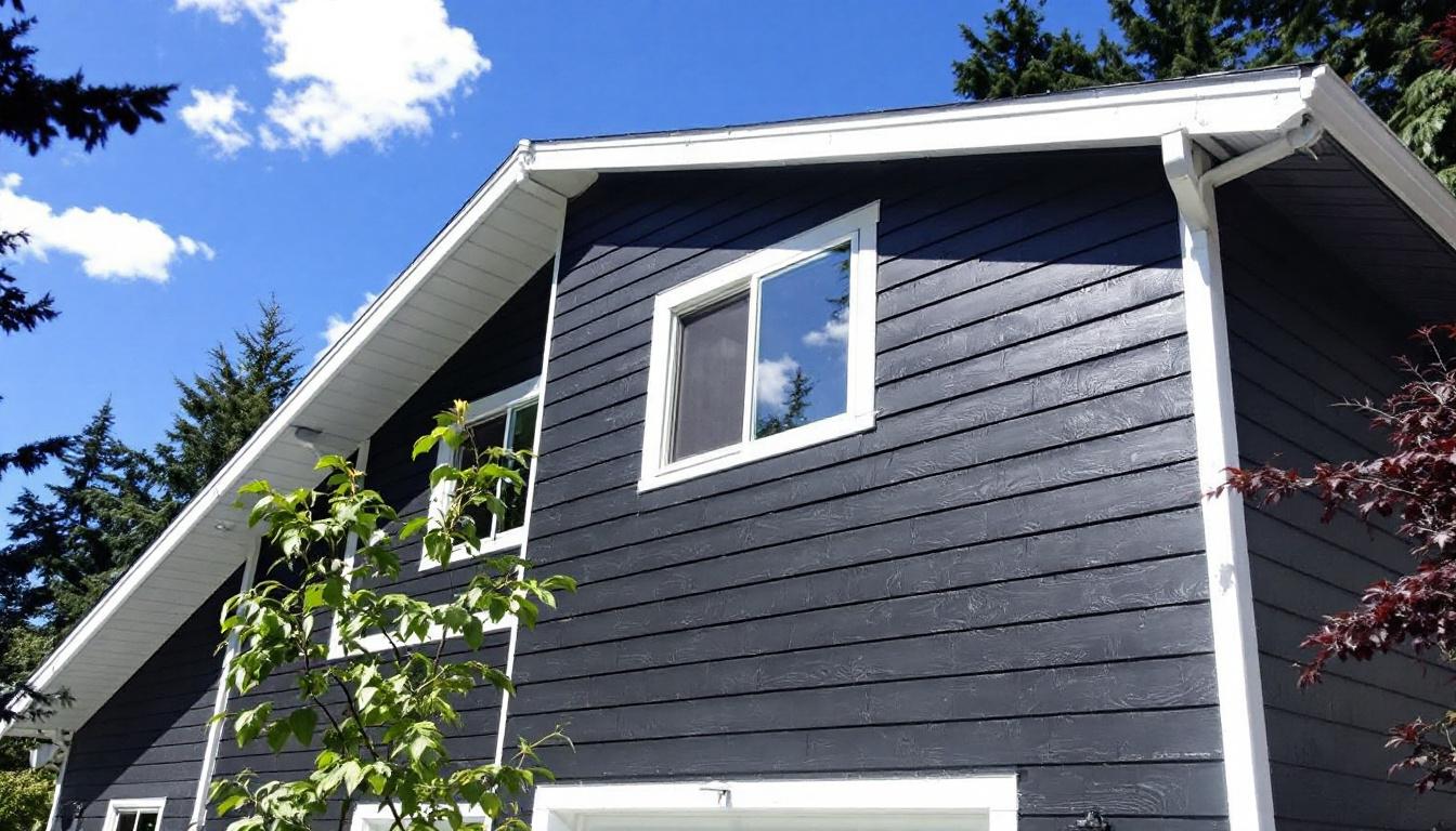 Clean fiber cement lap siding on a modern Pacific Northwest home
