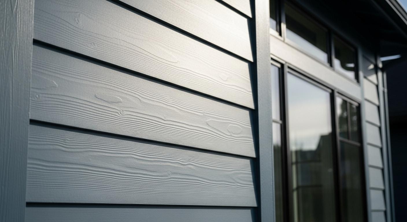 James Hardie fiber cement siding on modern home exterior