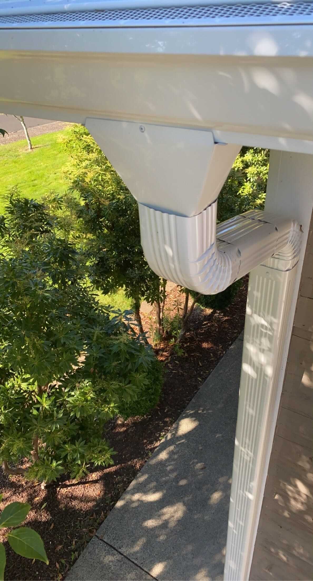 New gutter system installation project