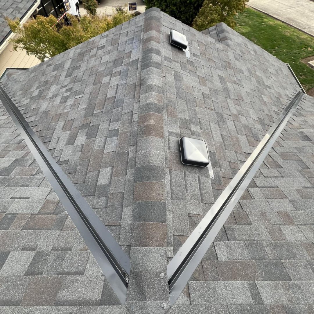 New shingle roof installation project