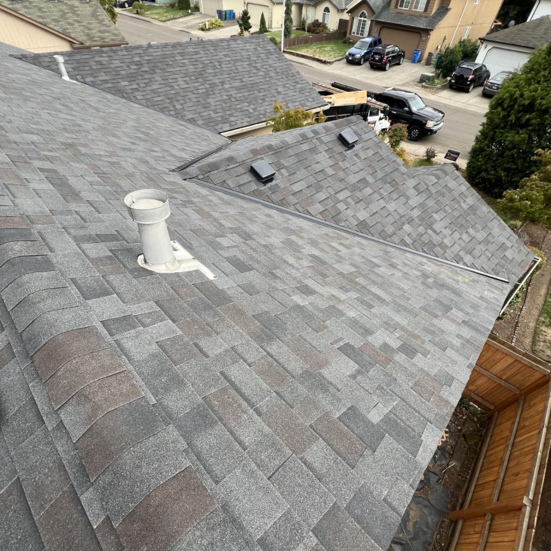 Completed roofing project