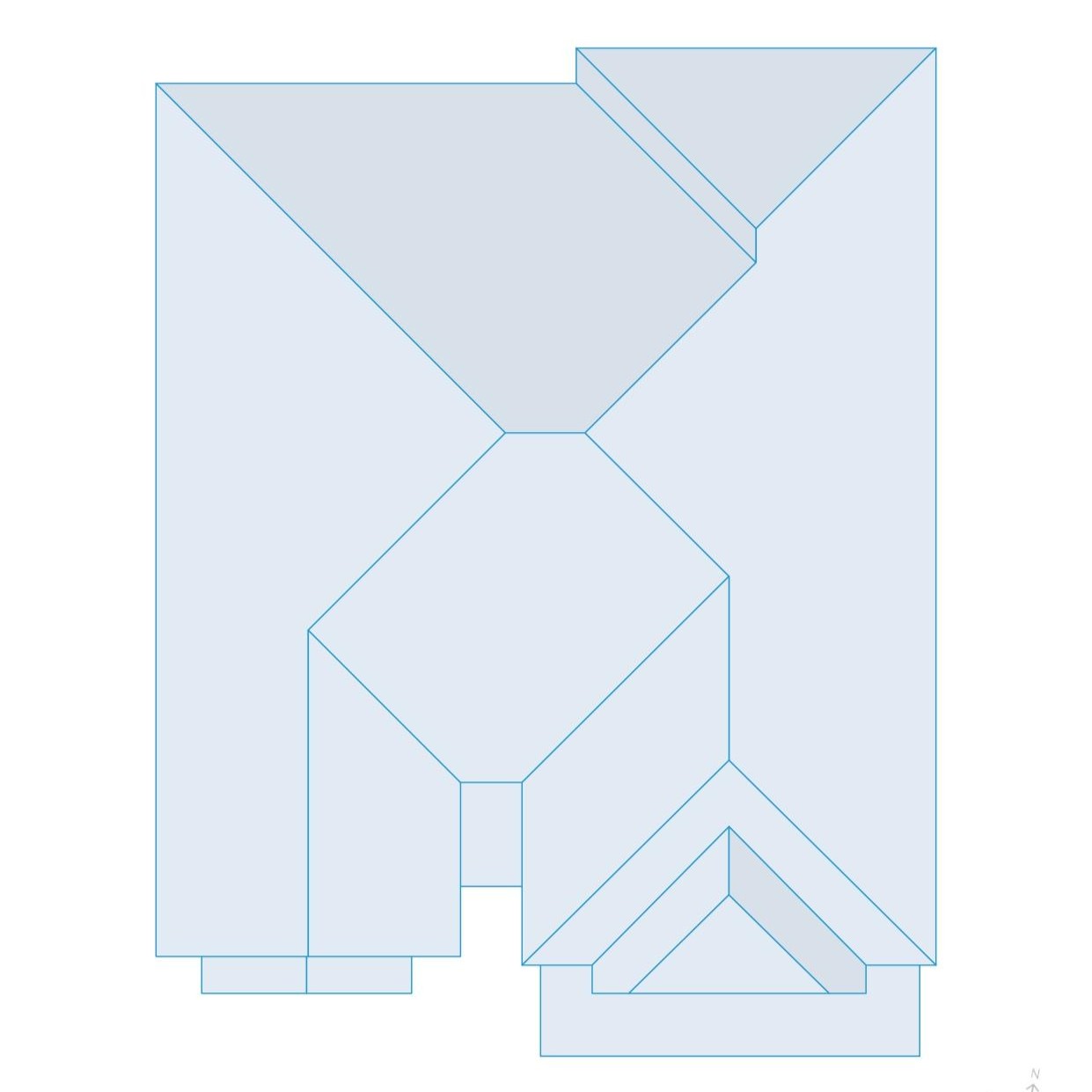 Satellite view of roof outline